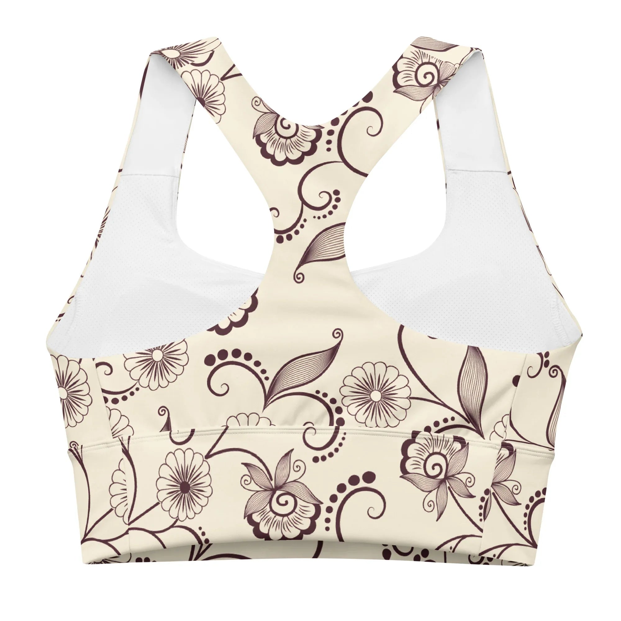 Recycled Longline Sports Bra Sports Bra AwRans Clothing all-over-print-recycled-longline-sports-bra-white-back-67ec4c7a006e2