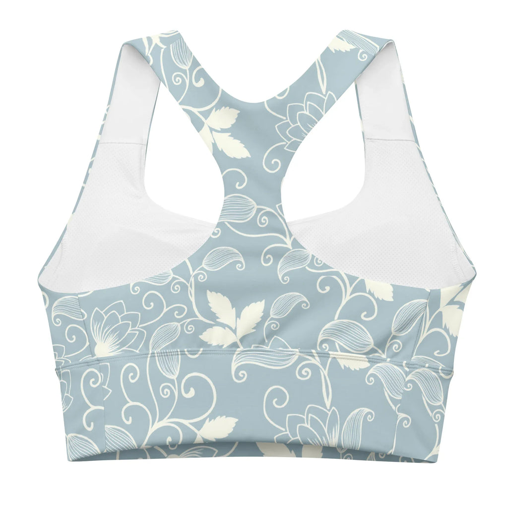 Recycled Longline Sports Bra Sports Bra AwRans Clothing all-over-print-recycled-longline-sports-bra-white-back-67ec4d6e413e7
