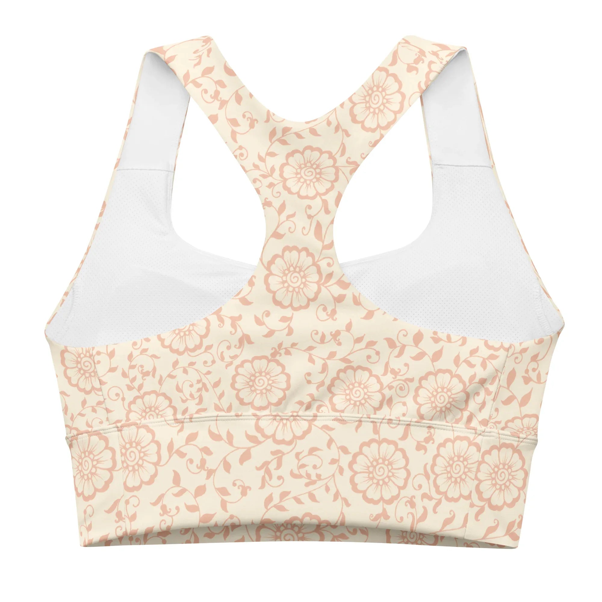 Recycled Longline Sports Bra Sports Bra AwRans Clothing all-over-print-recycled-longline-sports-bra-white-back-67ec5a26c9f19