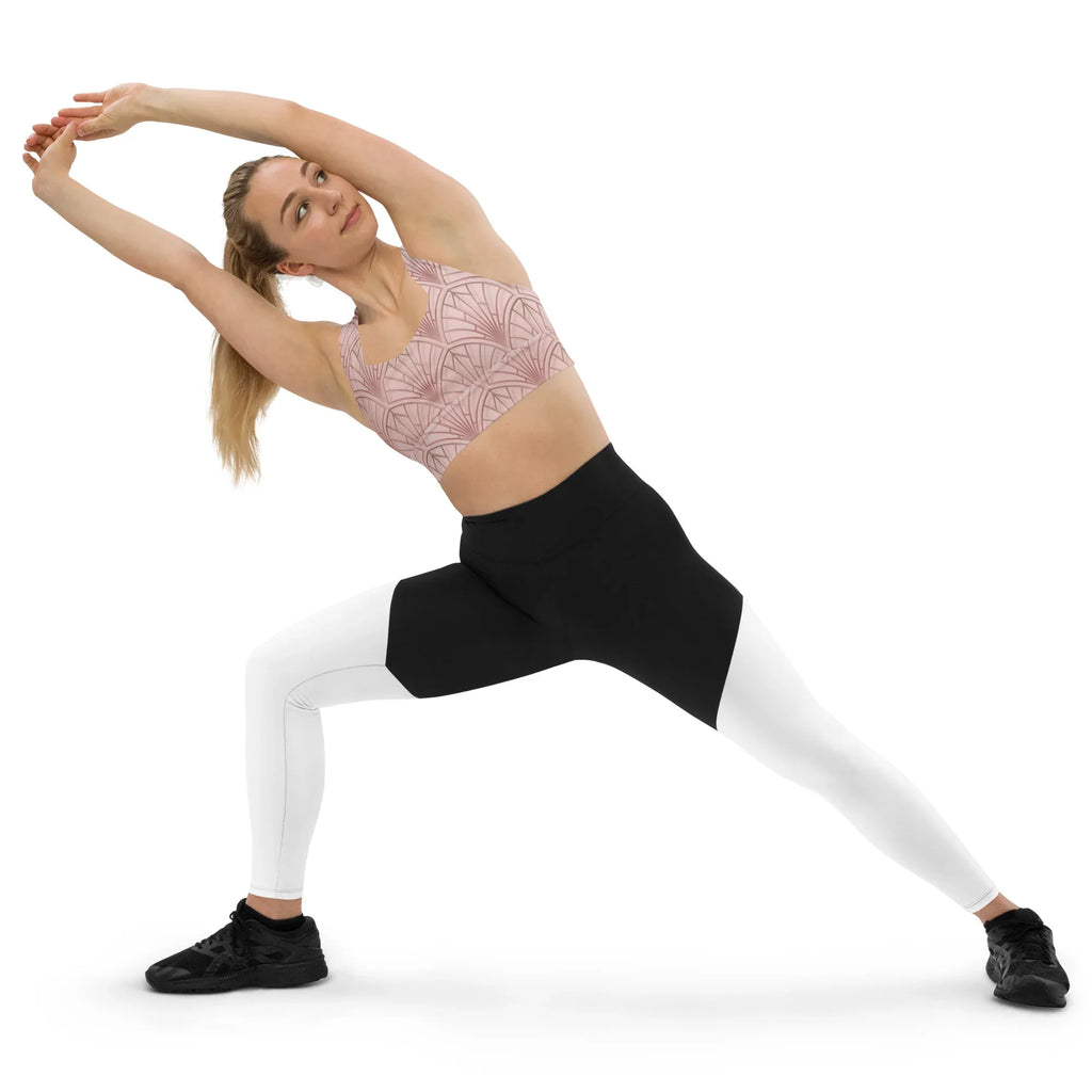 Recycled Longline Sports Bra Sports Bra AwRans Clothing all-over-print-recycled-longline-sports-bra-white-front-2-67ec59352c684