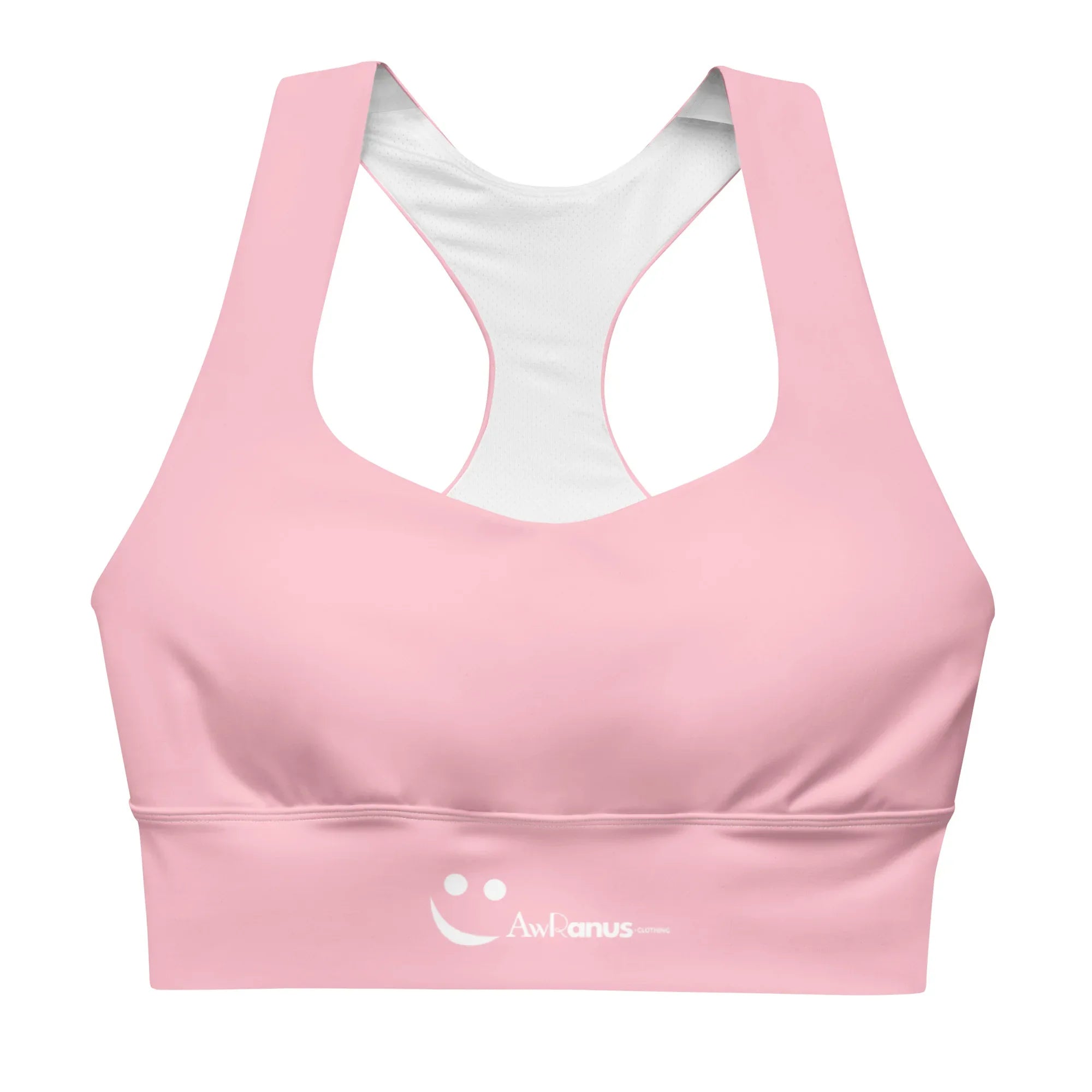 Recycled Longline Sports Bra 3XL Sports Bra AwRans Clothing all-over-print-recycled-longline-sports-bra-white-front-67ec1a38e84a5