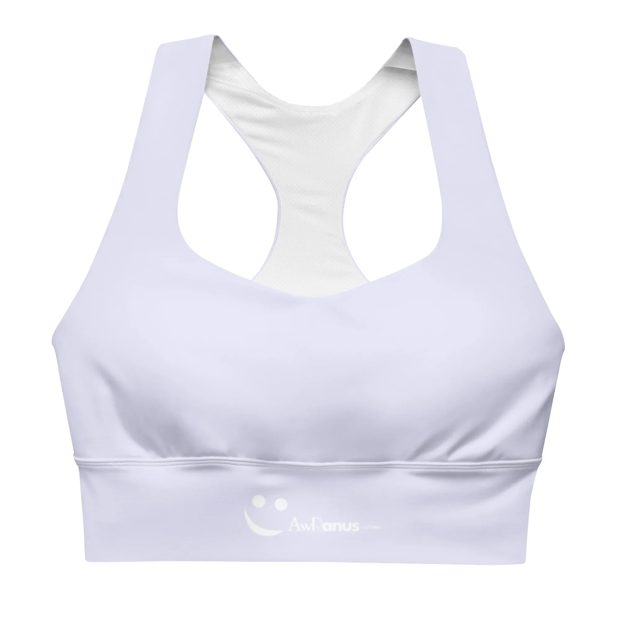 Recycled Longline Sports Bra 3XL Sports Bra AwRans Clothing all-over-print-recycled-longline-sports-bra-white-front-67ec1c2196798