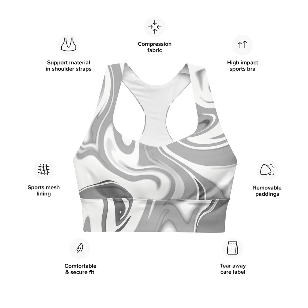 Recycled Longline Sports Bra Sports Bra AwRans Clothing all-over-print-recycled-longline-sports-bra-white-front-67ec4bf8617c8