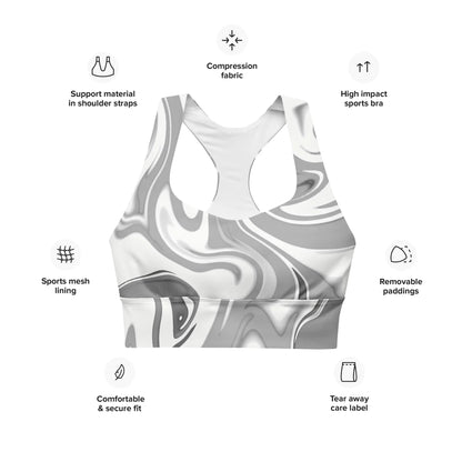 Recycled Longline Sports Bra - AwRans Clothing