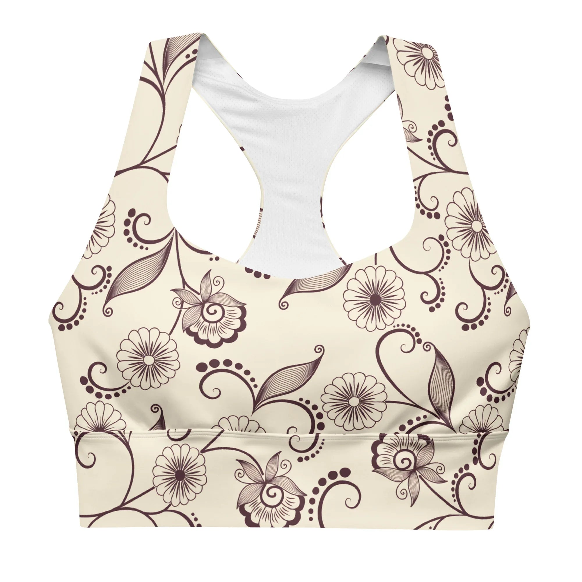 Recycled Longline Sports Bra 3XL Sports Bra AwRans Clothing all-over-print-recycled-longline-sports-bra-white-front-67ec4c79f3092
