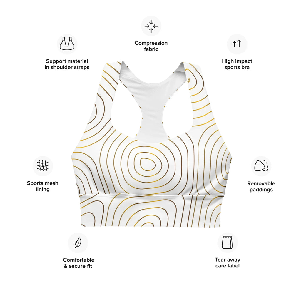 Recycled Longline Sports Bra Sports Bra AwRans Clothing all-over-print-recycled-longline-sports-bra-white-front-67ec4df1b33e4