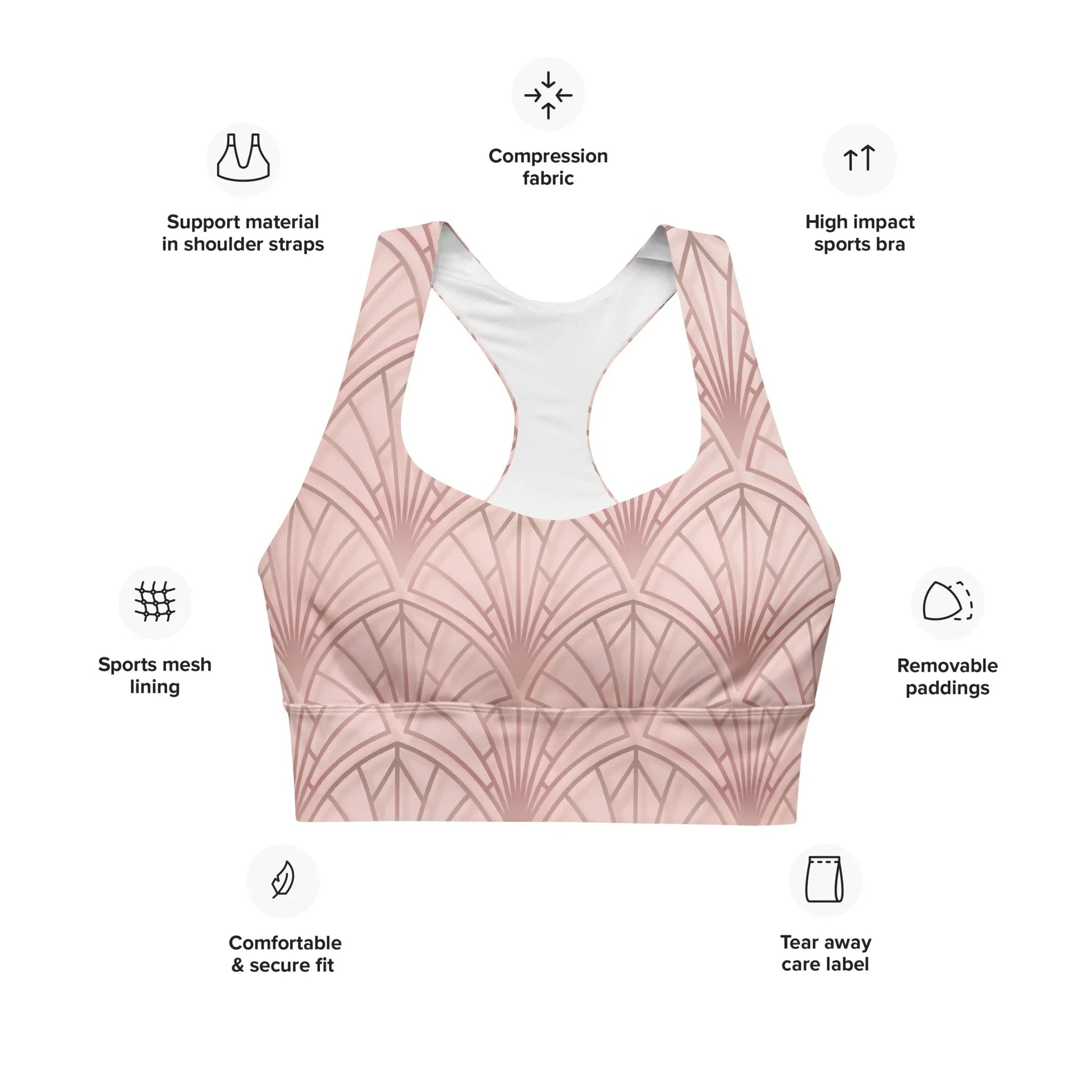 Recycled Longline Sports Bra - AwRans Clothing