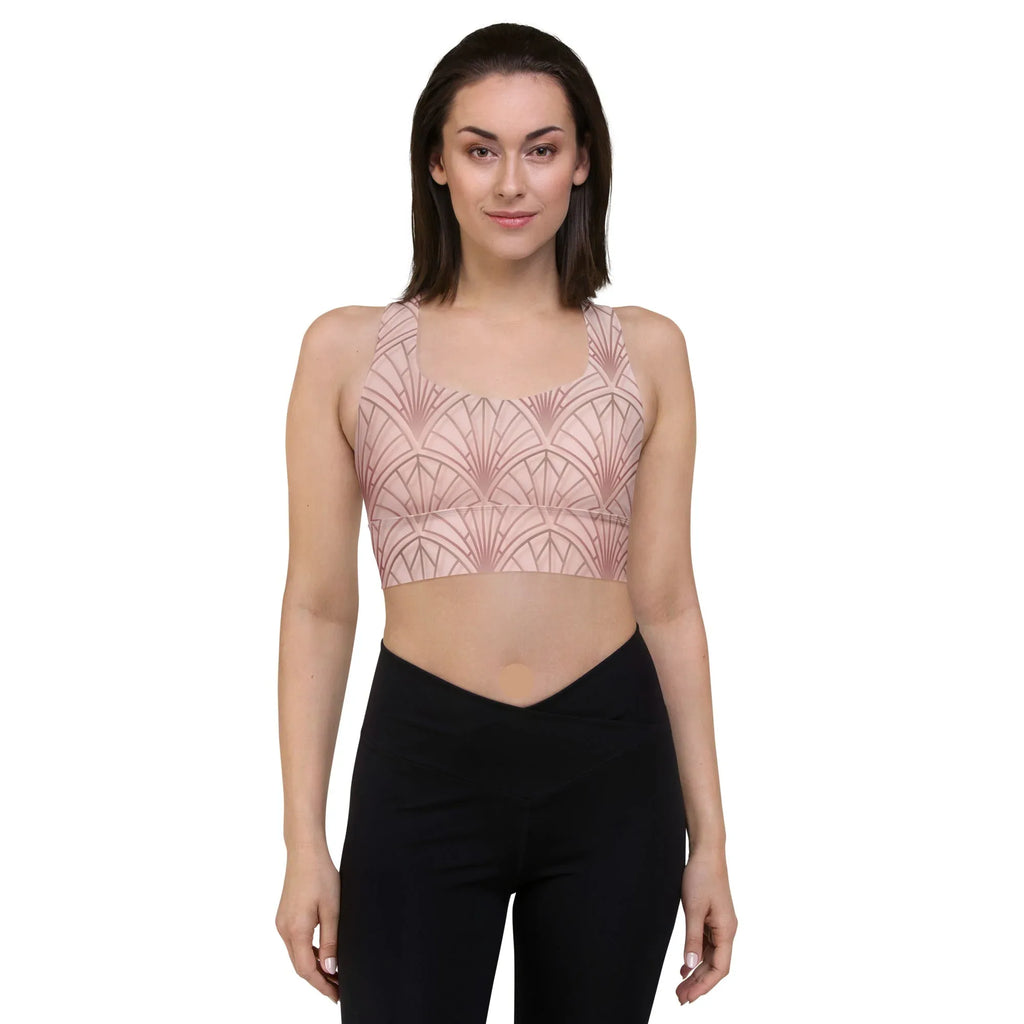 Recycled Longline Sports Bra Sports Bra AwRans Clothing all-over-print-recycled-longline-sports-bra-white-front-67ec59352d85a