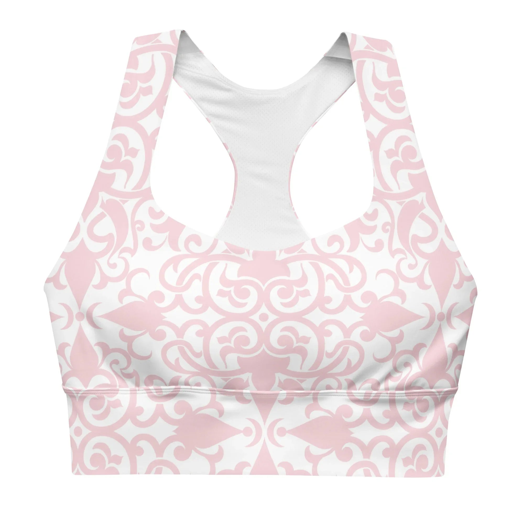 Recycled Longline Sports Bra 3XL Sports Bra AwRans Clothing all-over-print-recycled-longline-sports-bra-white-front-67ec59abb5abb