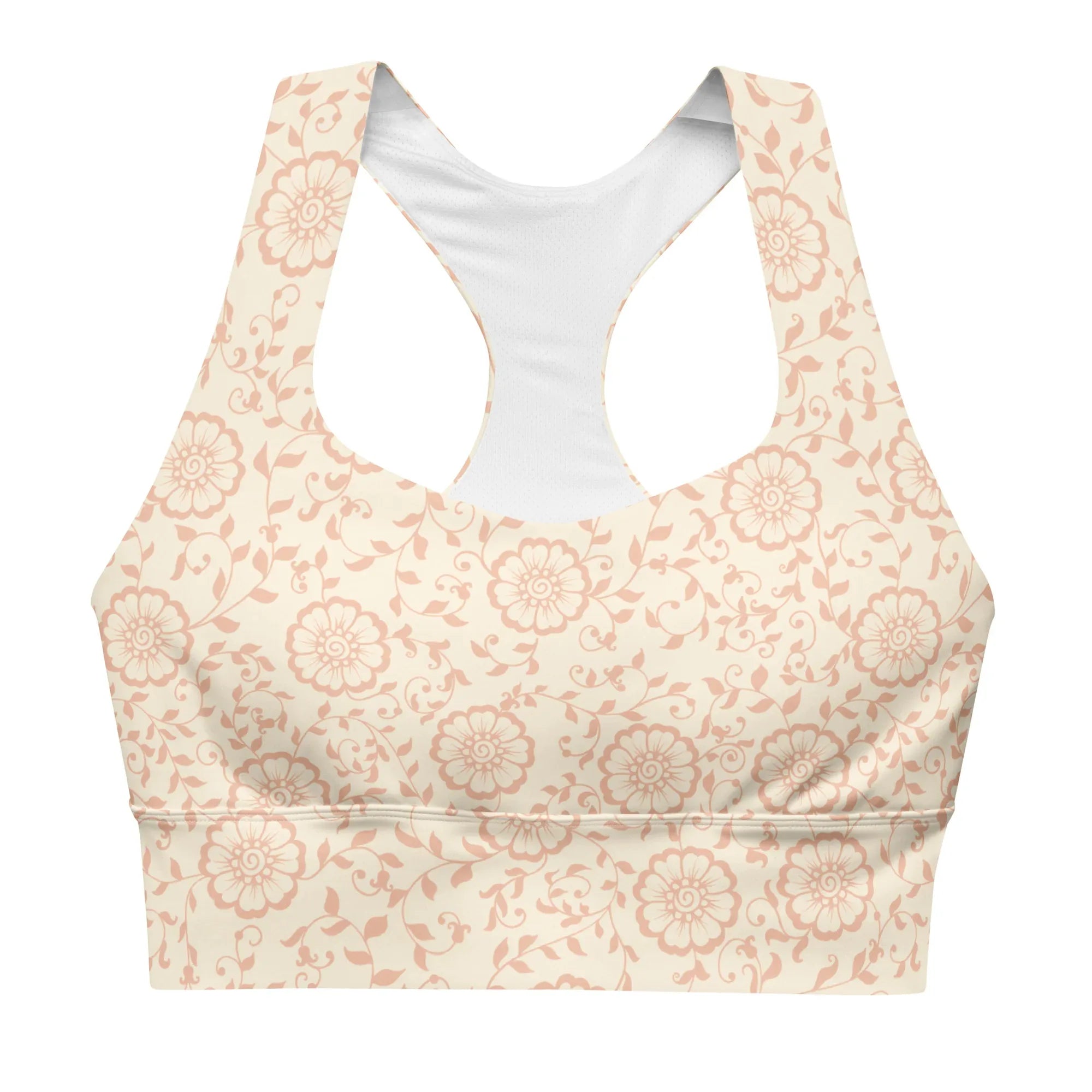 Recycled Longline Sports Bra 3XL Sports Bra AwRans Clothing all-over-print-recycled-longline-sports-bra-white-front-67ec5a26c72e4