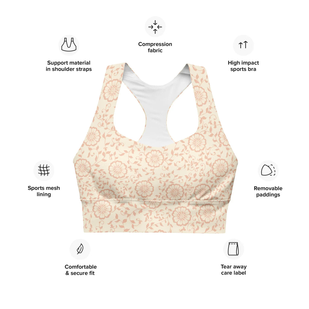 Recycled Longline Sports Bra Sports Bra AwRans Clothing all-over-print-recycled-longline-sports-bra-white-front-67ec5a26c9450