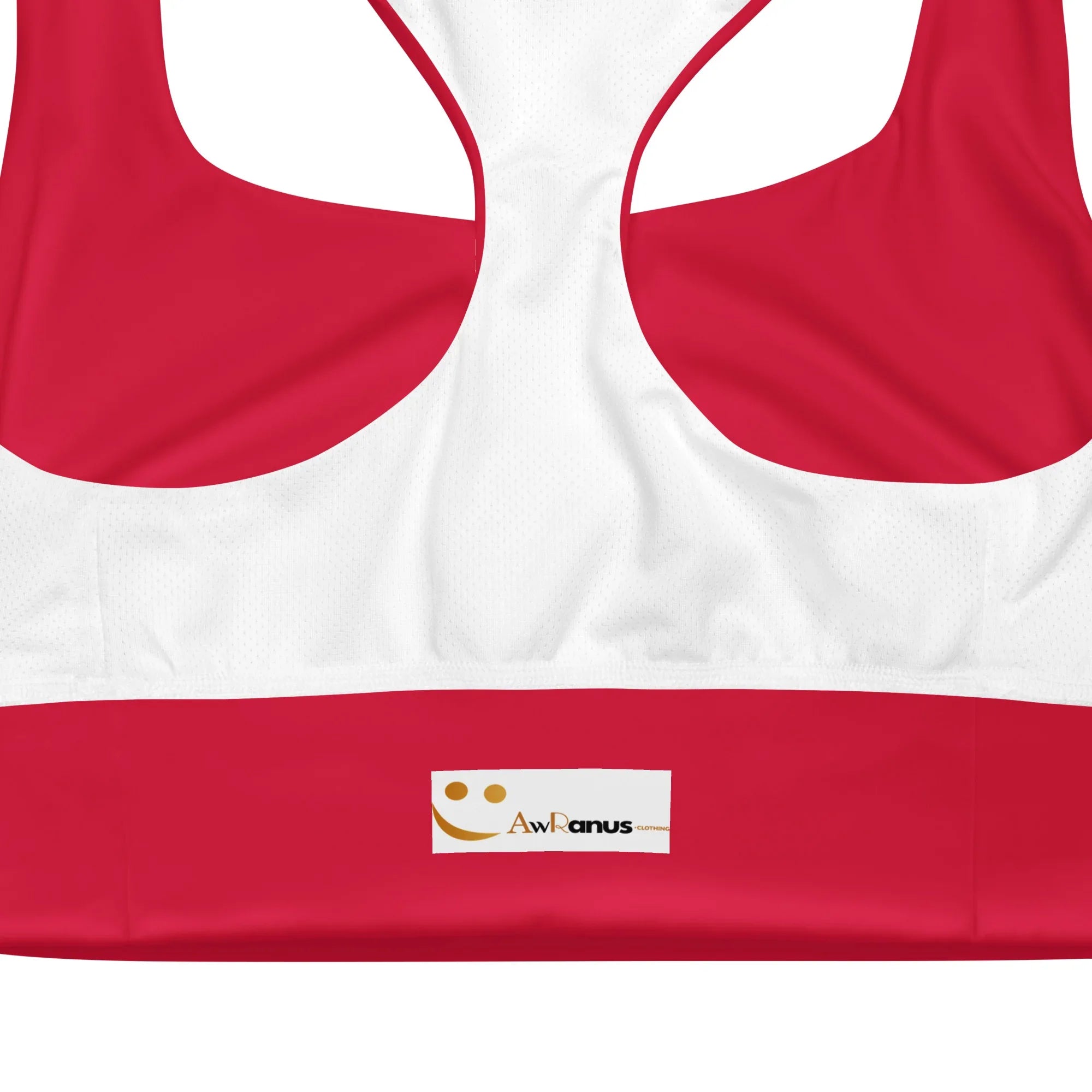 Recycled Longline Sports Bra Sports Bra AwRans Clothing all-over-print-recycled-longline-sports-bra-white-product-details-67ec1d923a9de