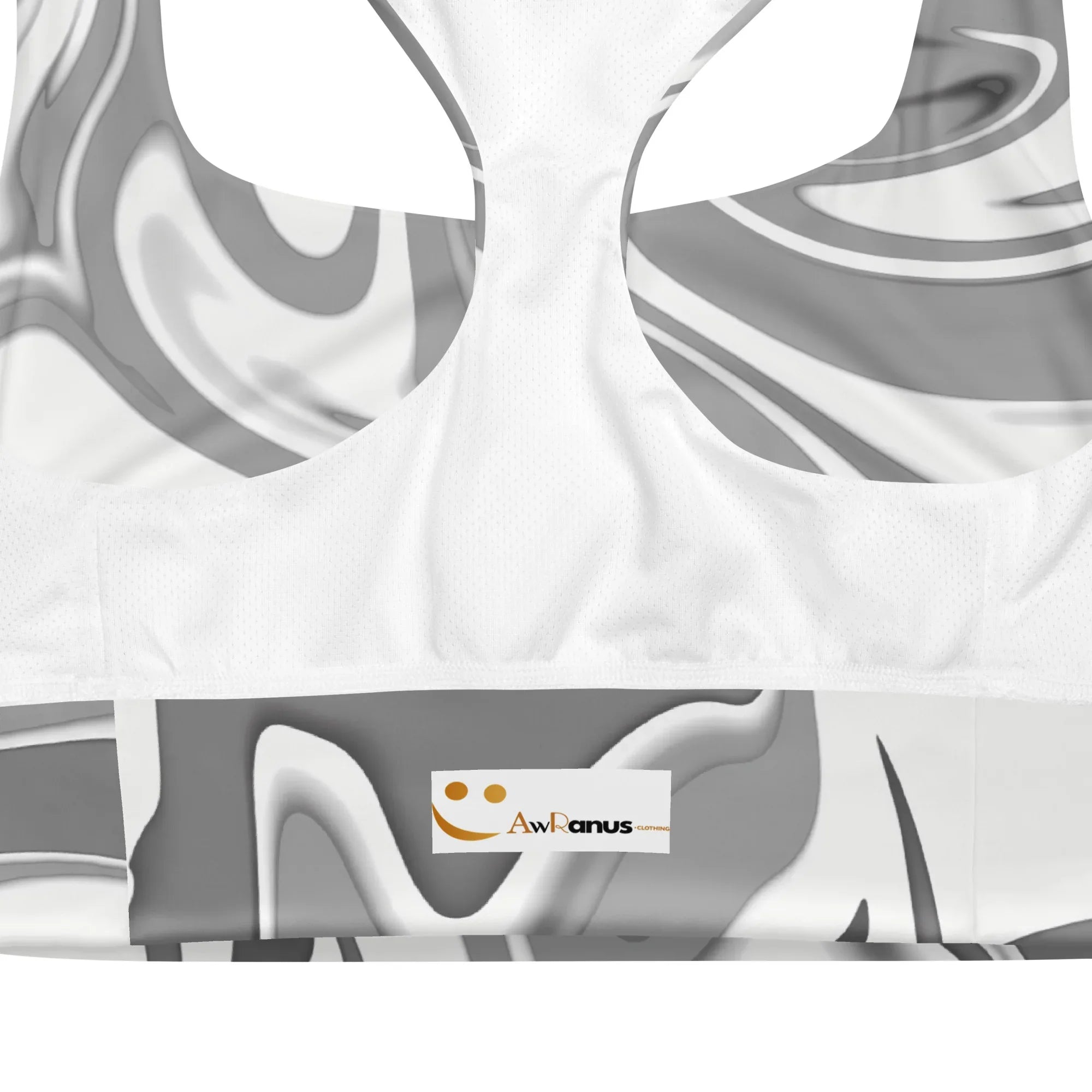 Recycled Longline Sports Bra Sports Bra AwRans Clothing all-over-print-recycled-longline-sports-bra-white-product-details-67ec4bf860f9d