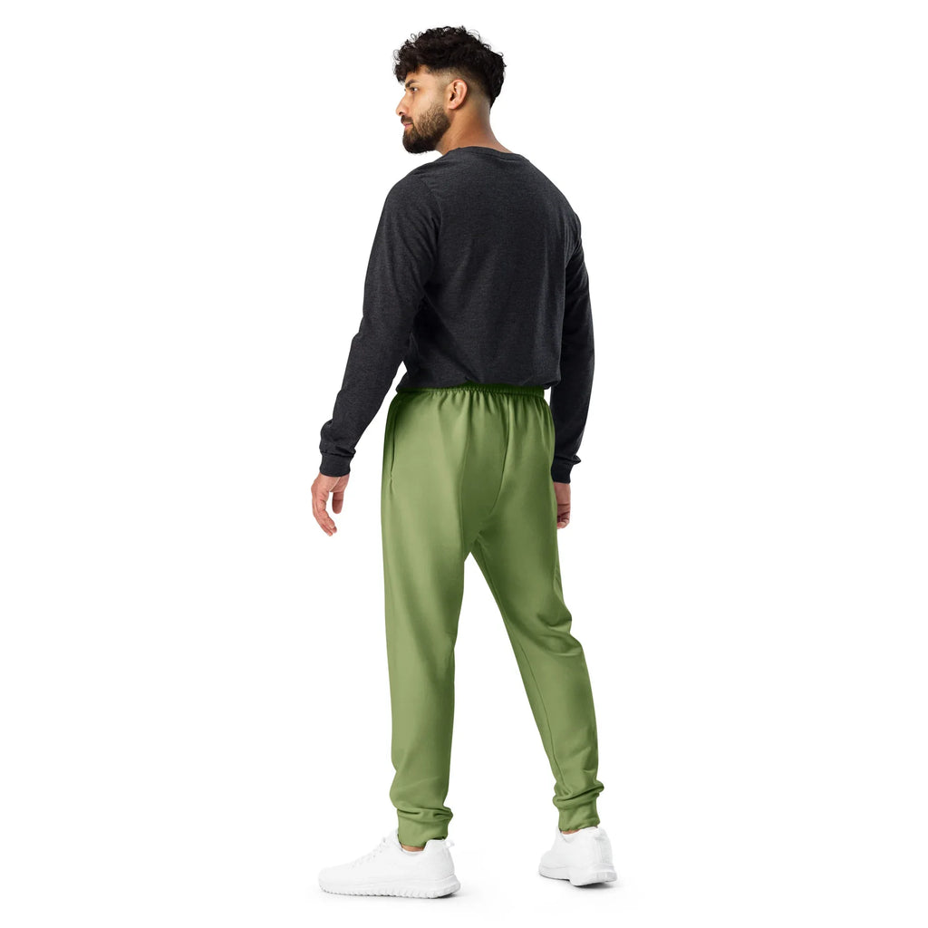 Men's Joggers Sage-Green joggers AwRans Clothing all-over-print-recycled-mens-joggers-white-back-6790bab1d7360