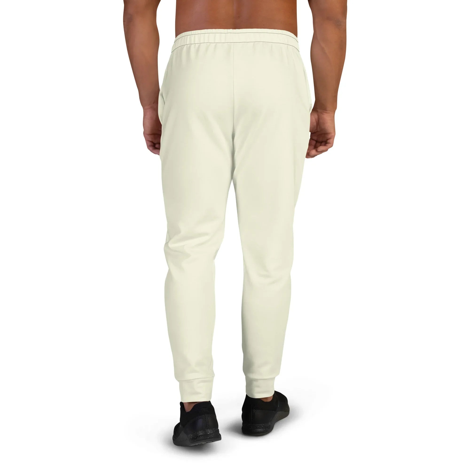 Men's Joggers Beige joggers AwRans Clothing all-over-print-recycled-mens-joggers-white-back-6790baebacadd