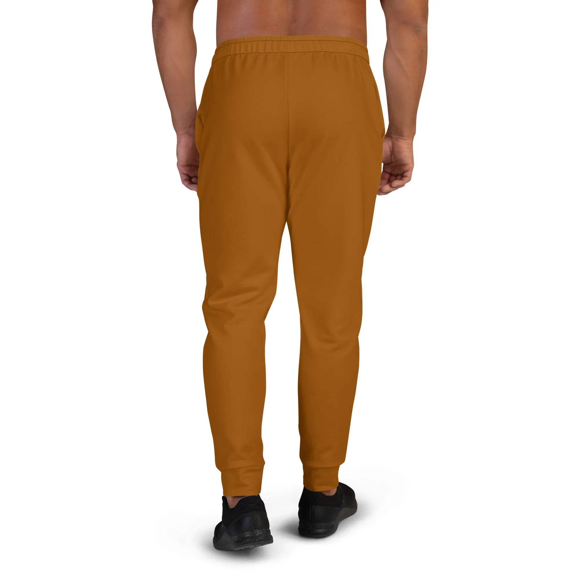 Men's Joggers Brown-Orange joggers AwRans Clothing all-over-print-recycled-mens-joggers-white-back-6790c35c56ef6
