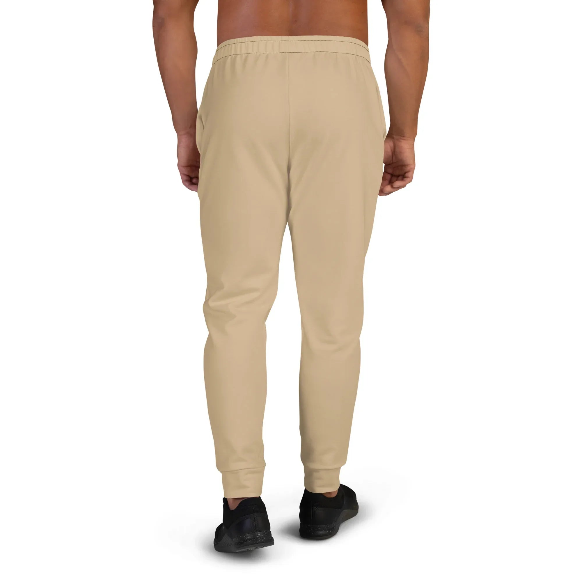 Men's Joggers Tan joggers AwRans Clothing all-over-print-recycled-mens-joggers-white-back-6790c3dc40282