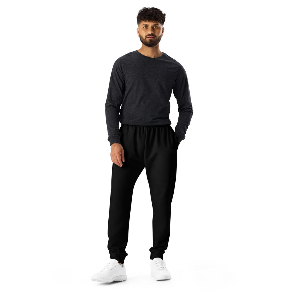 Men's Joggers BLACK joggers AwRans Clothing all-over-print-recycled-mens-joggers-white-front-67902d3513698