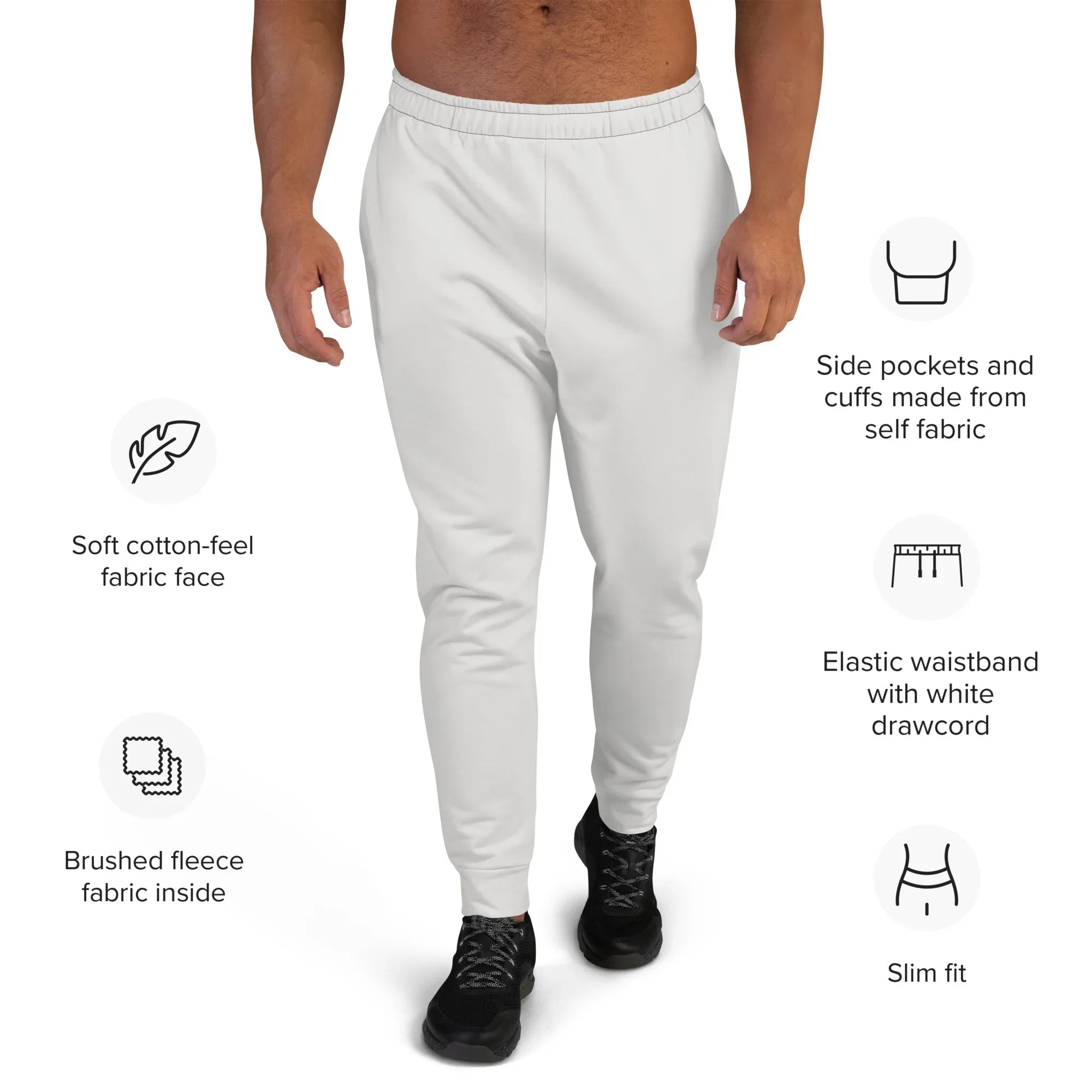 Men's Joggers Platinum joggers AwRans Clothing all-over-print-recycled-mens-joggers-white-front-6790c3385d5ba