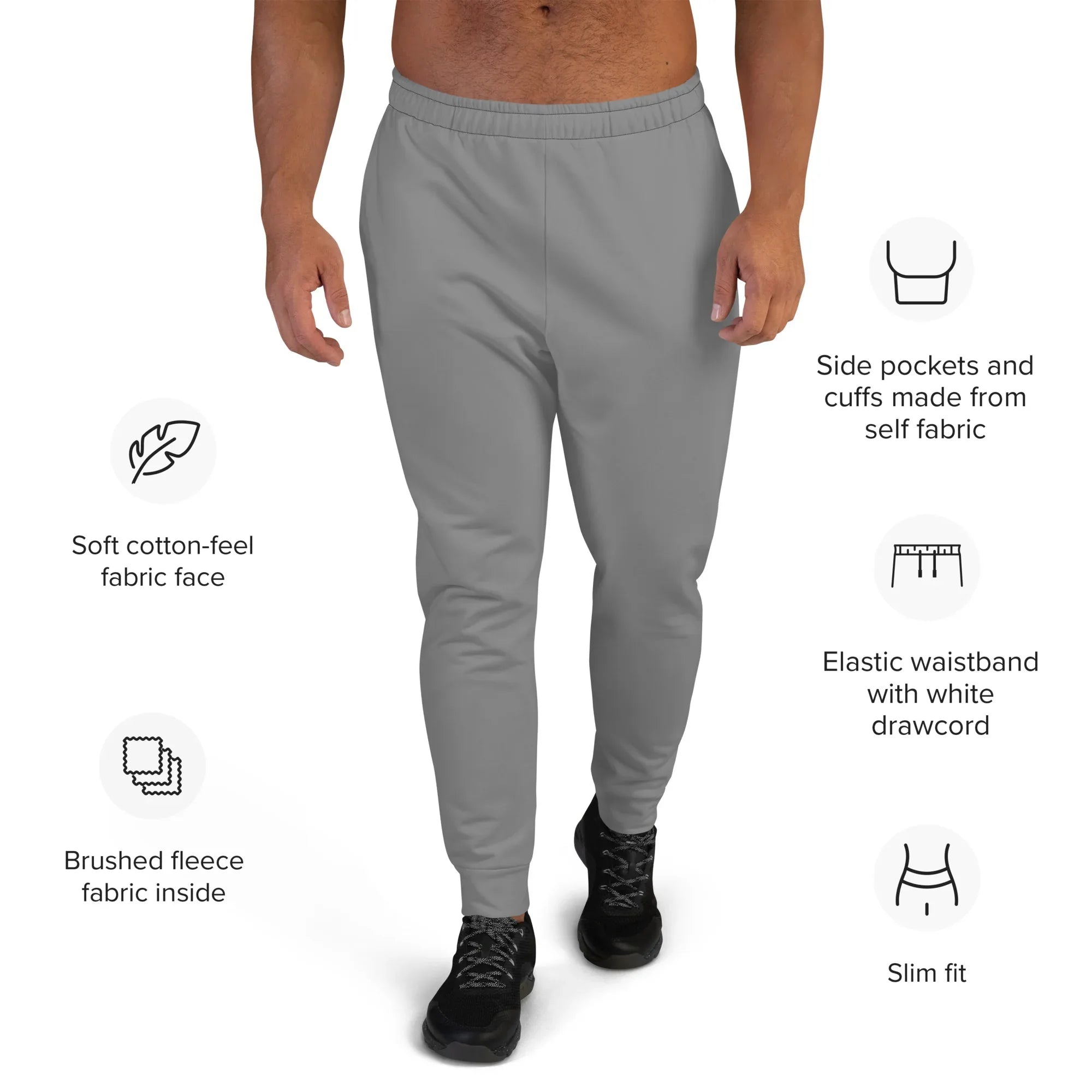 Men's Joggers Gray joggers AwRans Clothing all-over-print-recycled-mens-joggers-white-front-6790c3894c69d