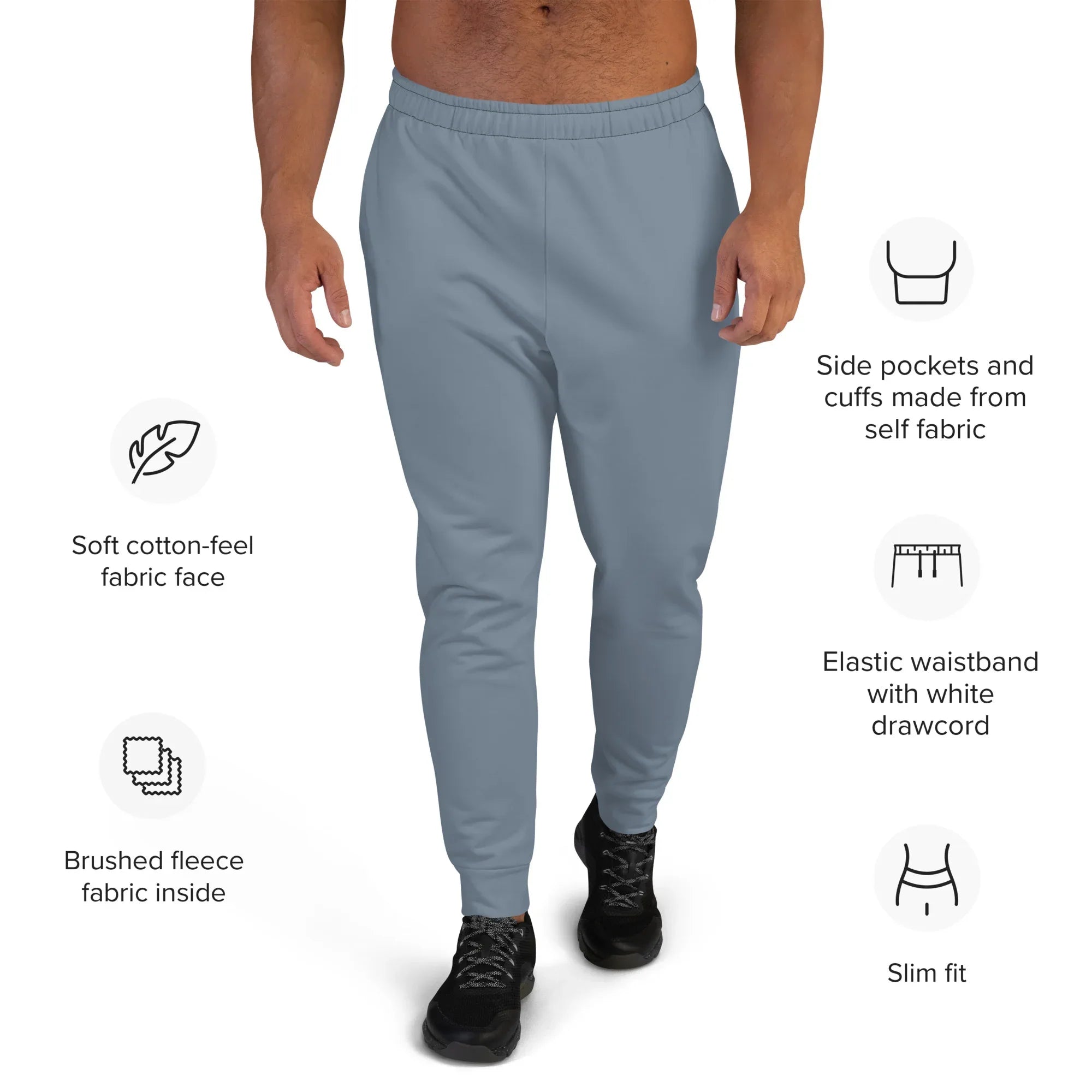 Men's Joggers Slate-Gray joggers AwRans Clothing all-over-print-recycled-mens-joggers-white-front-6790c3ab77ced