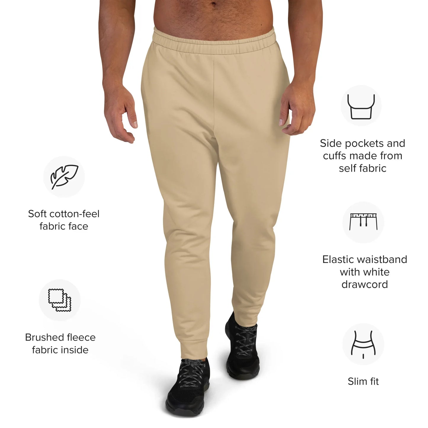 Men's Joggers Tan - AwRans Clothing