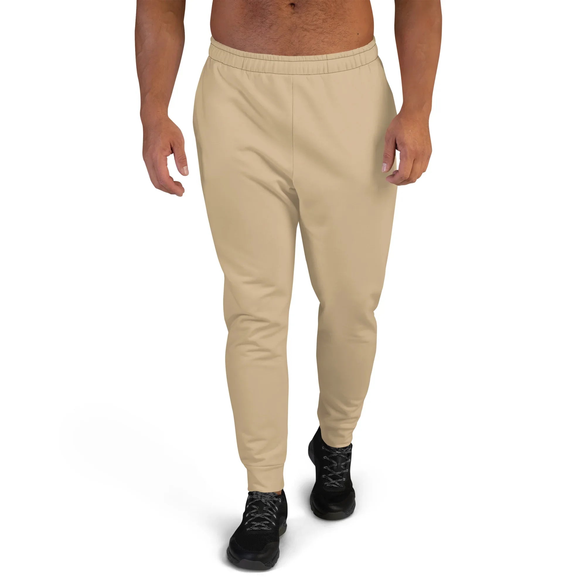 Men's Joggers Tan joggers AwRans Clothing all-over-print-recycled-mens-joggers-white-front-6790c3dc4047f