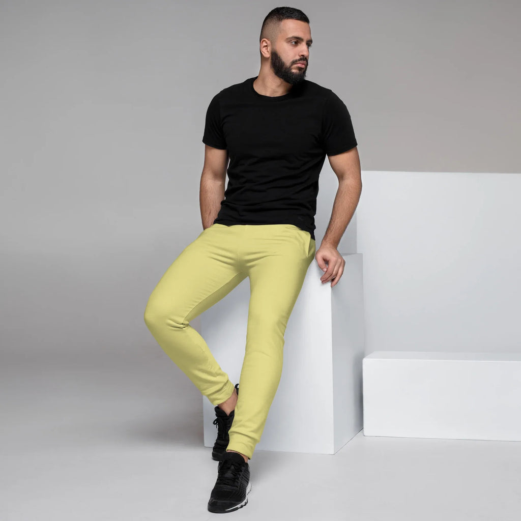 Men's Joggers Khaki joggers AwRans Clothing all-over-print-recycled-mens-joggers-white-left-67902d9b7bd73