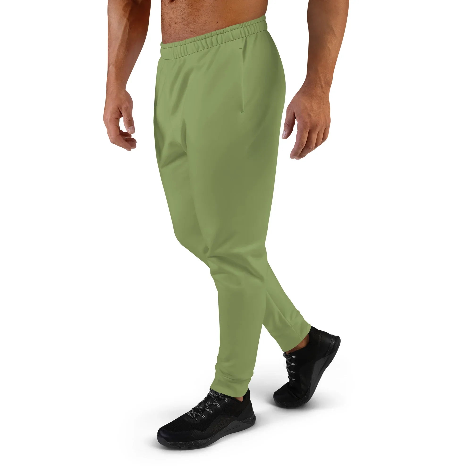 Men's Joggers Sage-Green joggers AwRans Clothing all-over-print-recycled-mens-joggers-white-left-6790bab1d75fb