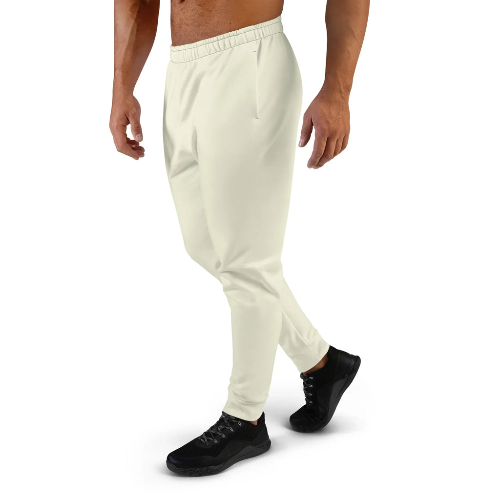 Men's Joggers Beige joggers AwRans Clothing all-over-print-recycled-mens-joggers-white-left-6790baebacb8b