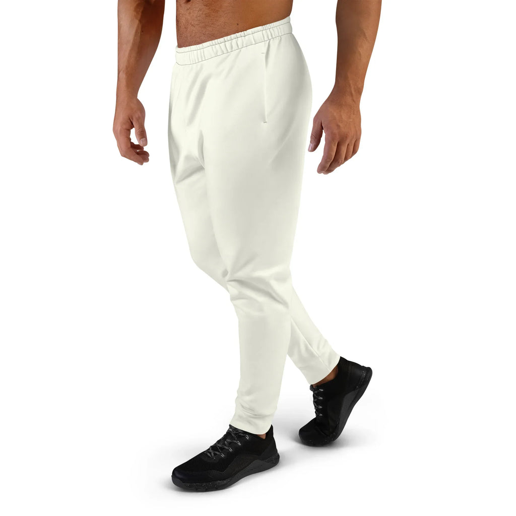 Men's Joggers Ivory joggers AwRans Clothing all-over-print-recycled-mens-joggers-white-left-6790c2fa516c2