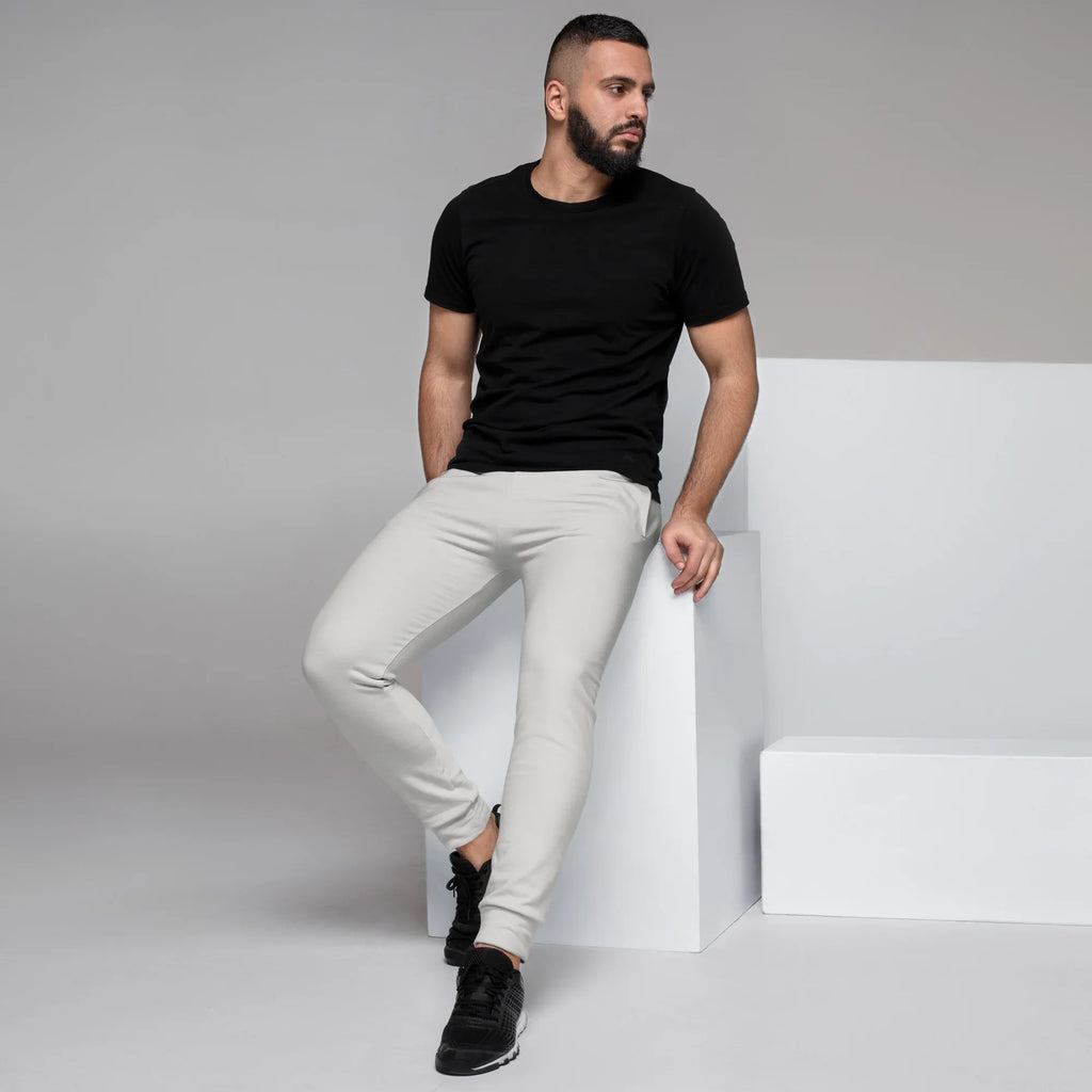 Men's Joggers Platinum joggers AwRans Clothing all-over-print-recycled-mens-joggers-white-left-6790c3385d661