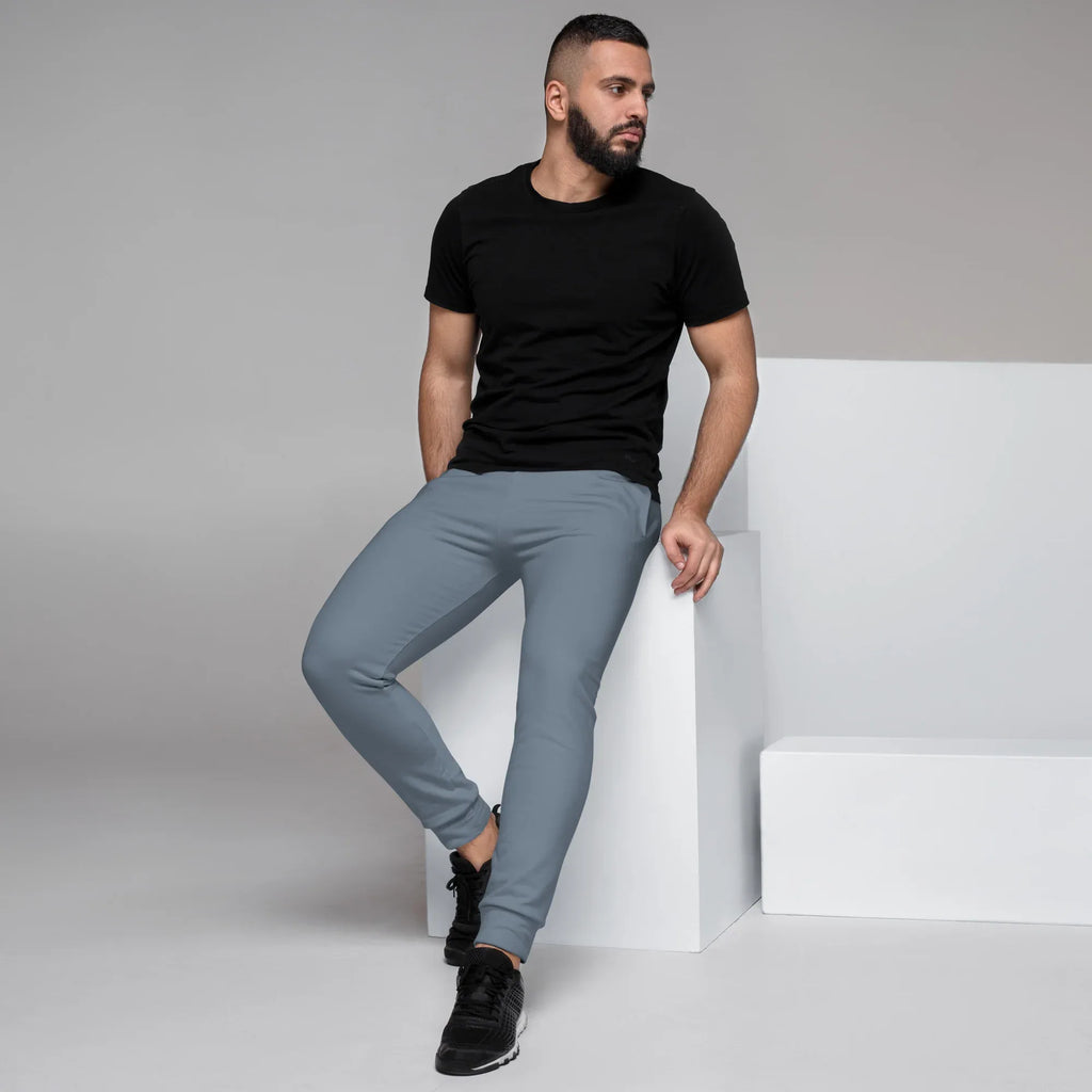 Men's Joggers Slate-Gray joggers AwRans Clothing all-over-print-recycled-mens-joggers-white-left-6790c3ab77d80