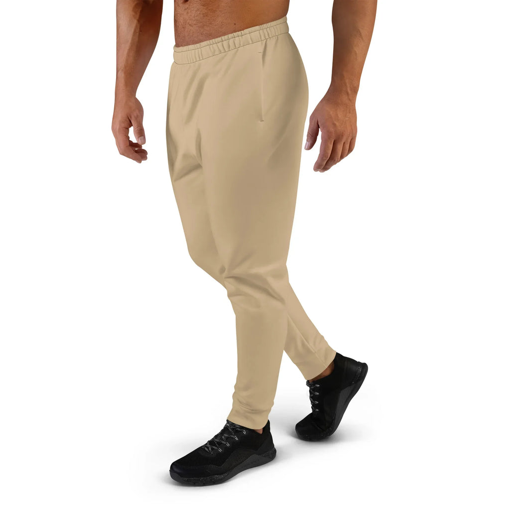 Men's Joggers Tan joggers AwRans Clothing all-over-print-recycled-mens-joggers-white-left-6790c3dc40305