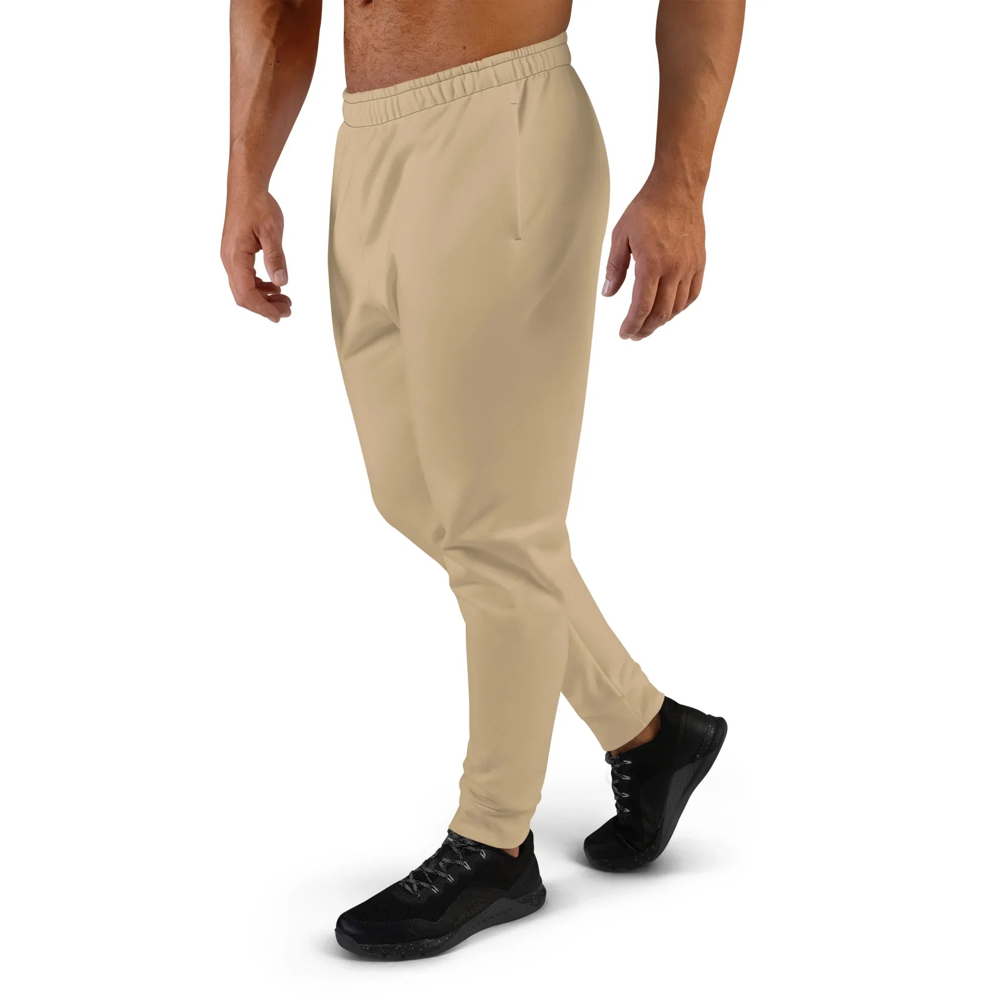 Men's Joggers Tan joggers AwRans Clothing all-over-print-recycled-mens-joggers-white-left-6790c3dc40305