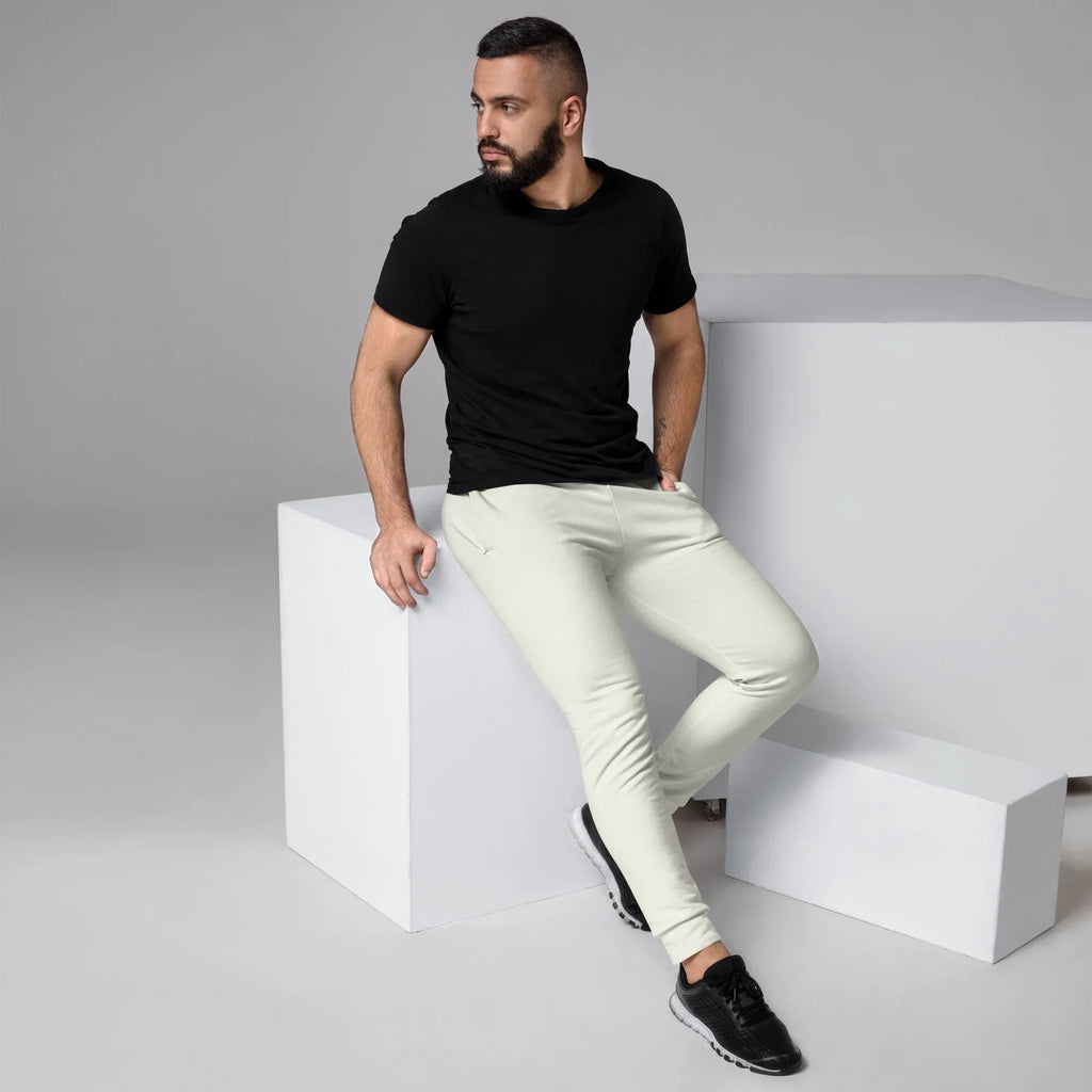 Men's Joggers Ivory 3XL joggers AwRans Clothing all-over-print-recycled-mens-joggers-white-right-6790c2fa50c74