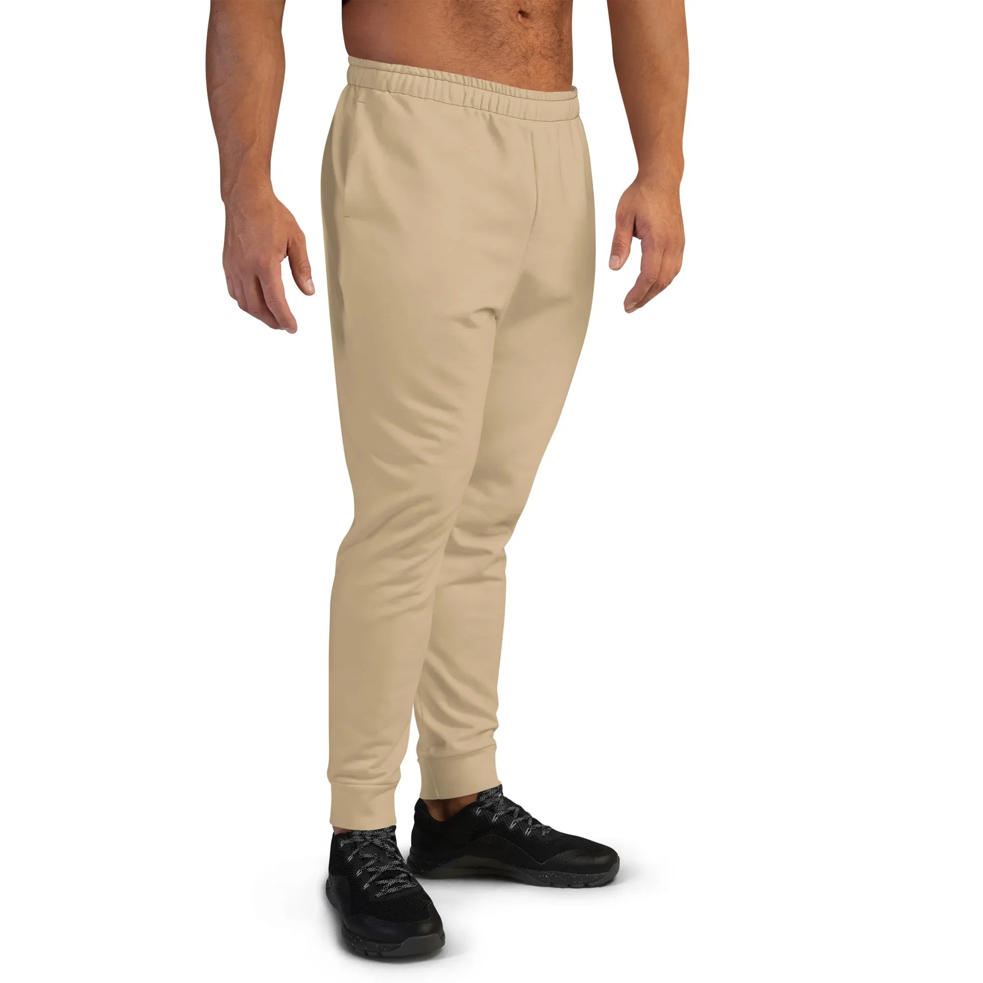 Men's Joggers Tan joggers AwRans Clothing all-over-print-recycled-mens-joggers-white-right-6790c3dc40406