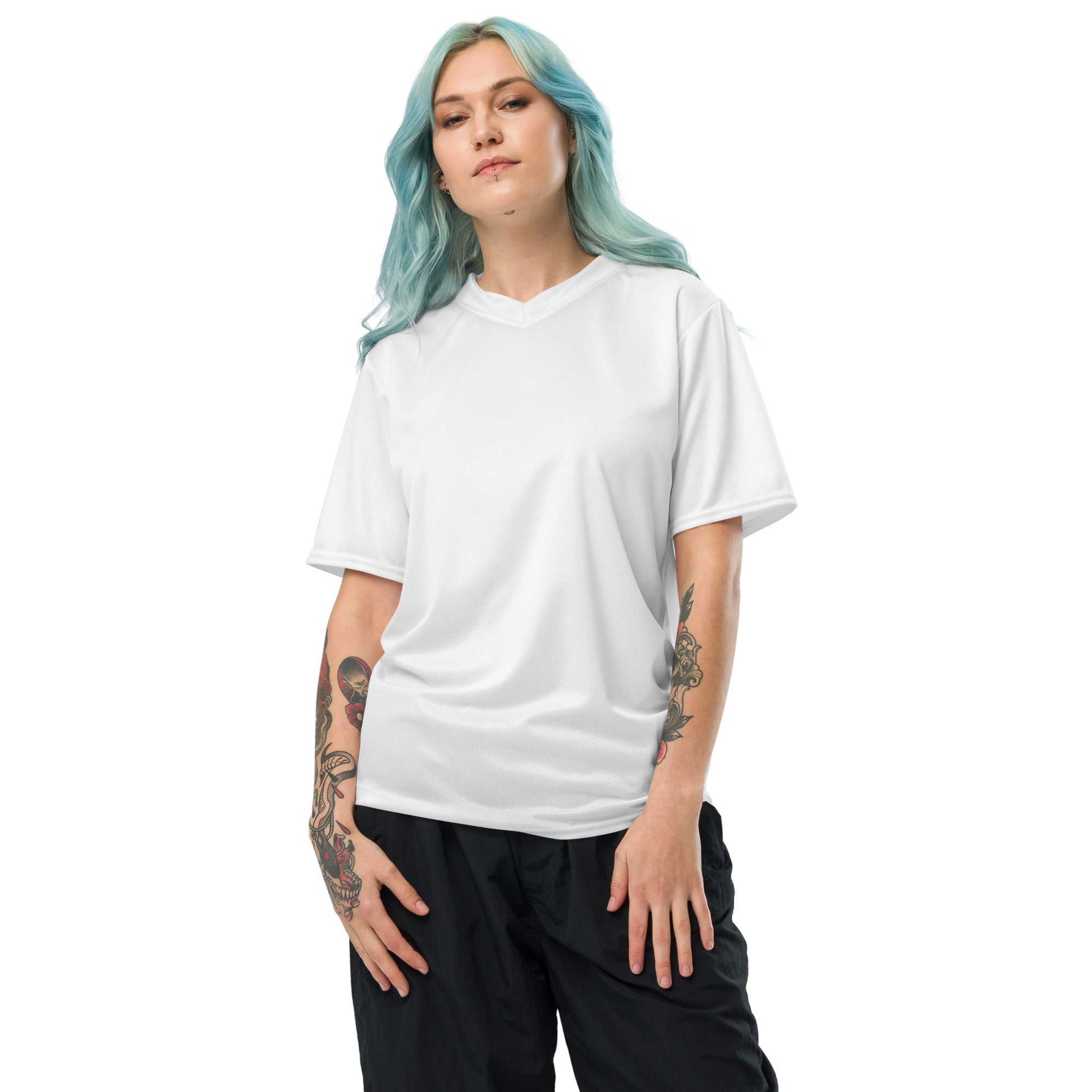 Unisex Recycled Sports Jersey sports jersey AwRans Clothing all-over-print-recycled-unisex-sports-jersey-white-front-67c51ddb63047