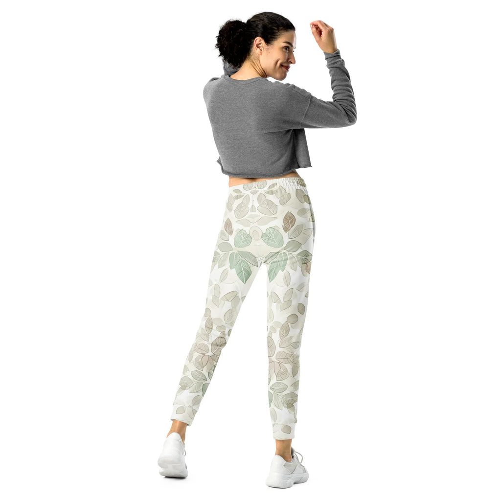 Women's Joggers joggers AwRans Clothing all-over-print-recycled-womens-joggers-white-back-688d73bd3339a