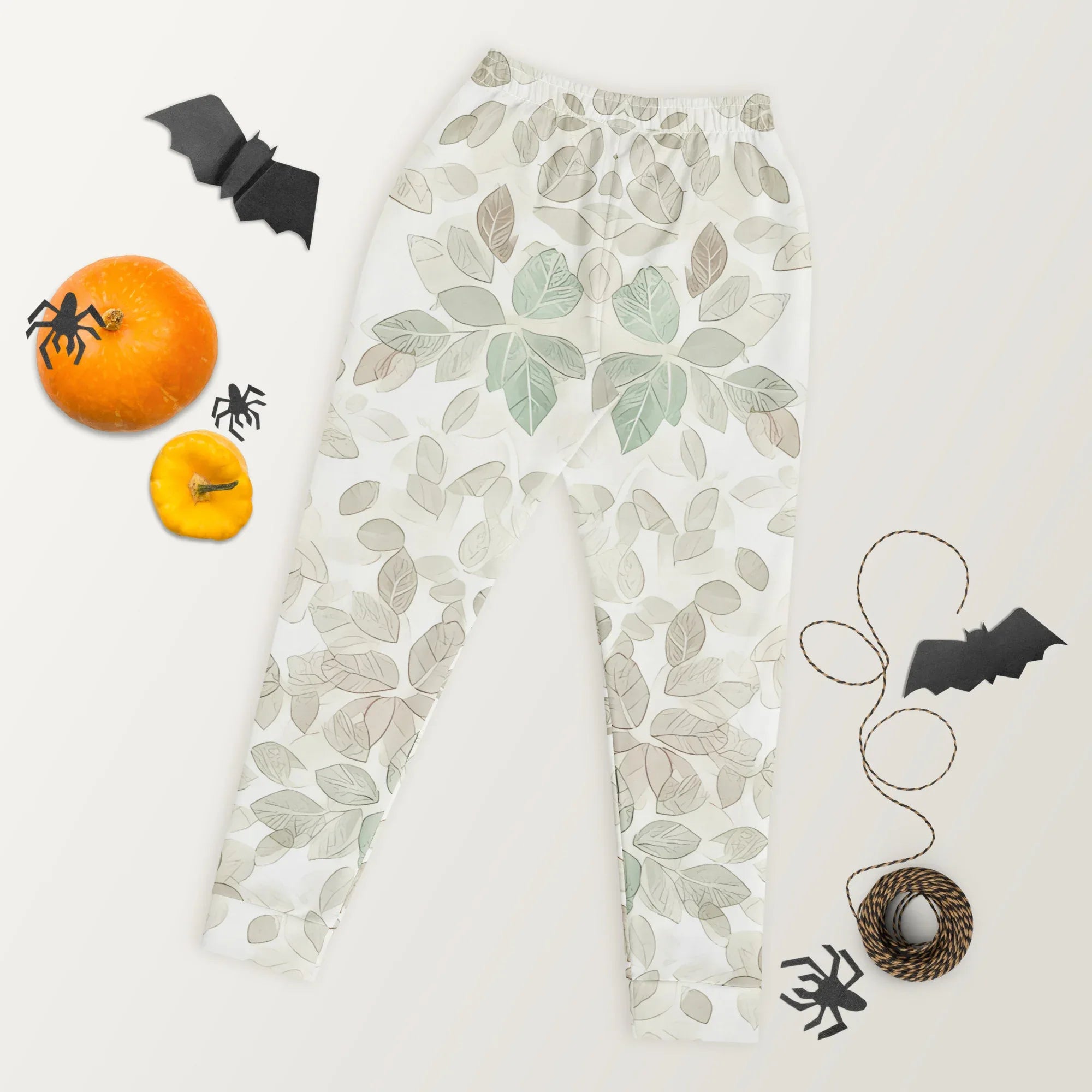 Women's Joggers joggers AwRans Clothing all-over-print-recycled-womens-joggers-white-back-688d73bd3355b
