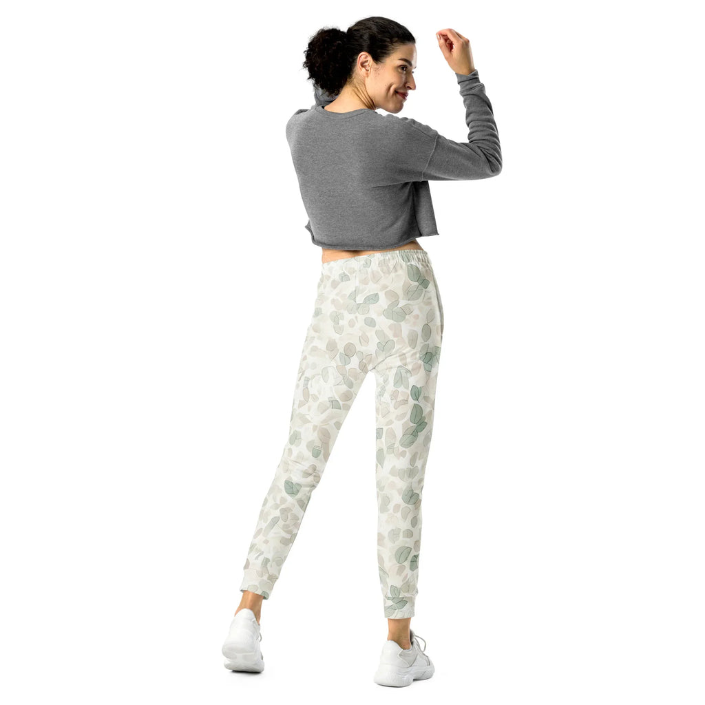 Women's Joggers joggers AwRans Clothing all-over-print-recycled-womens-joggers-white-back-688d73f0d21b3
