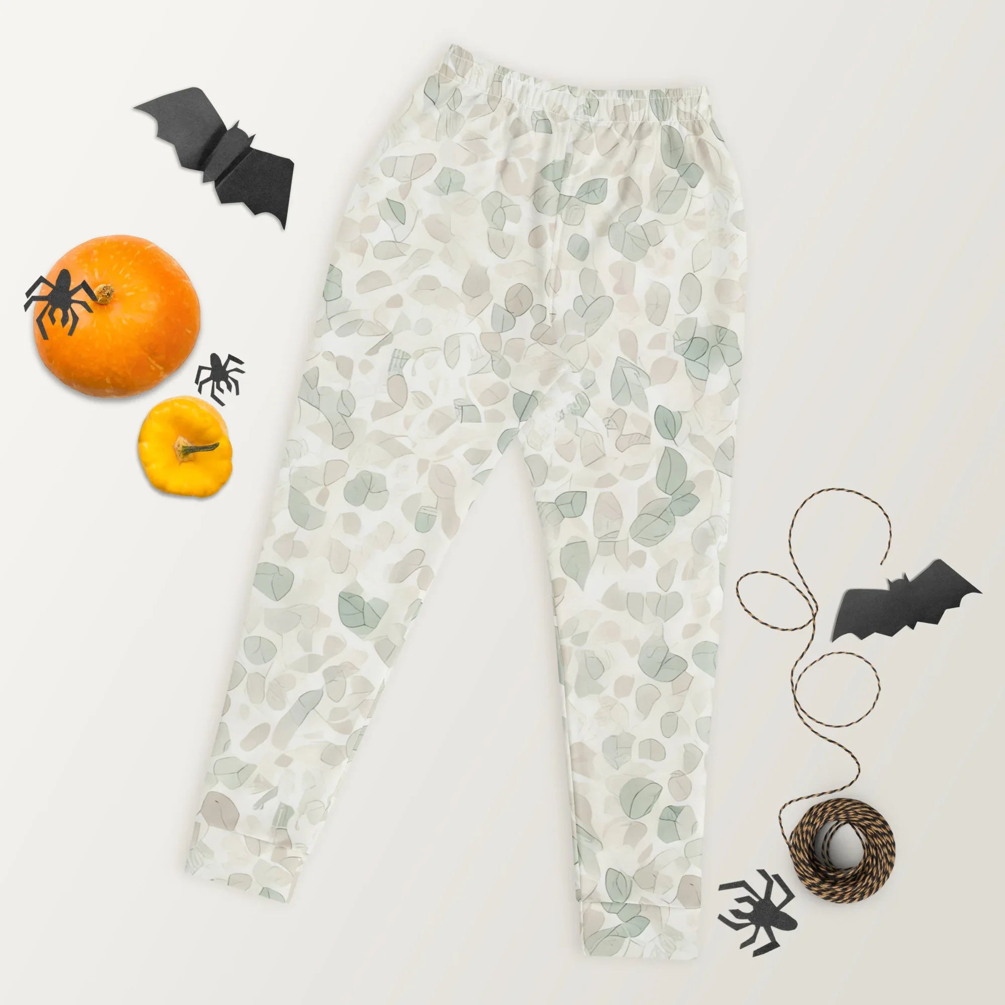 Women's Joggers joggers AwRans Clothing all-over-print-recycled-womens-joggers-white-back-688d73f0d237d