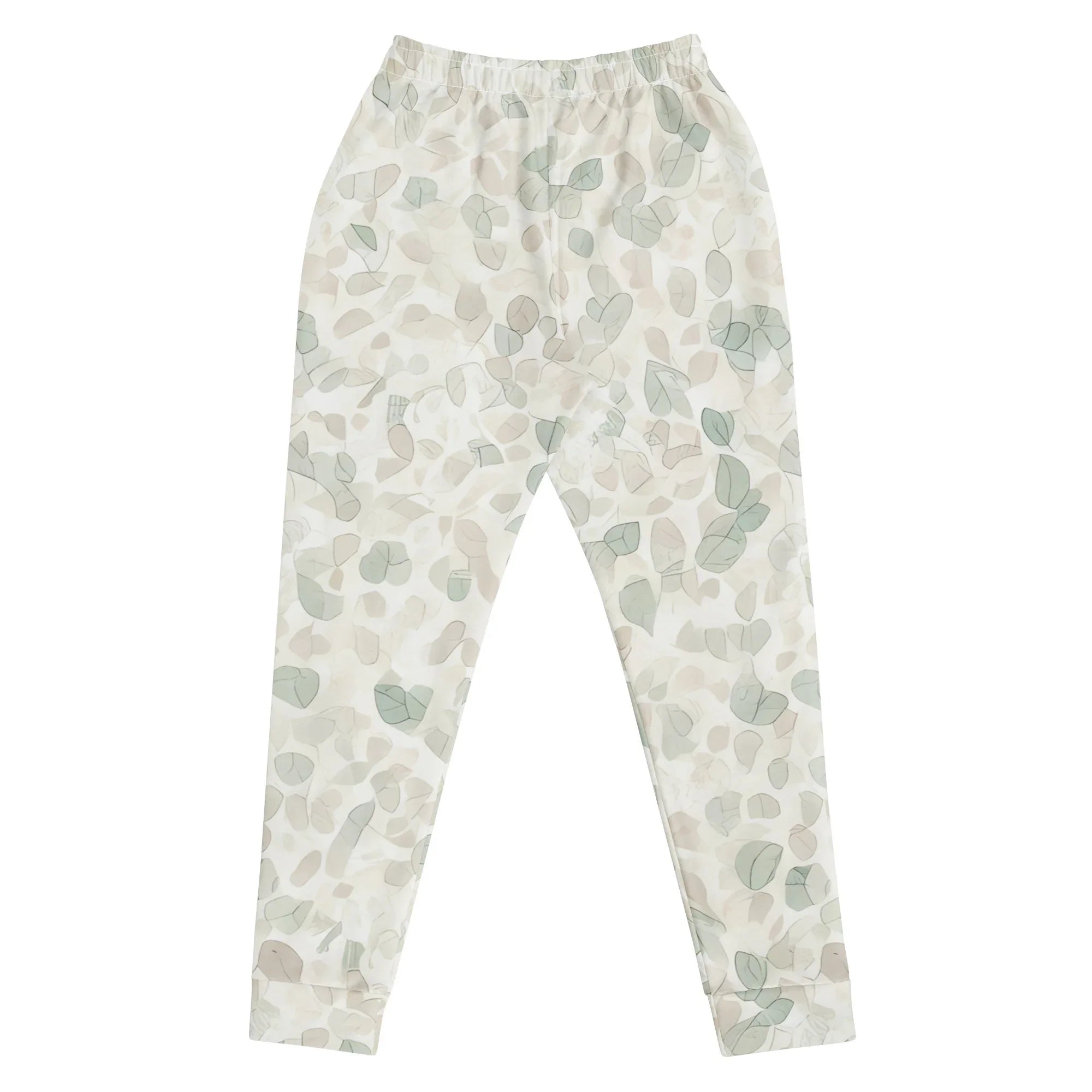 Women's Joggers joggers AwRans Clothing all-over-print-recycled-womens-joggers-white-back-688d73f0d2497