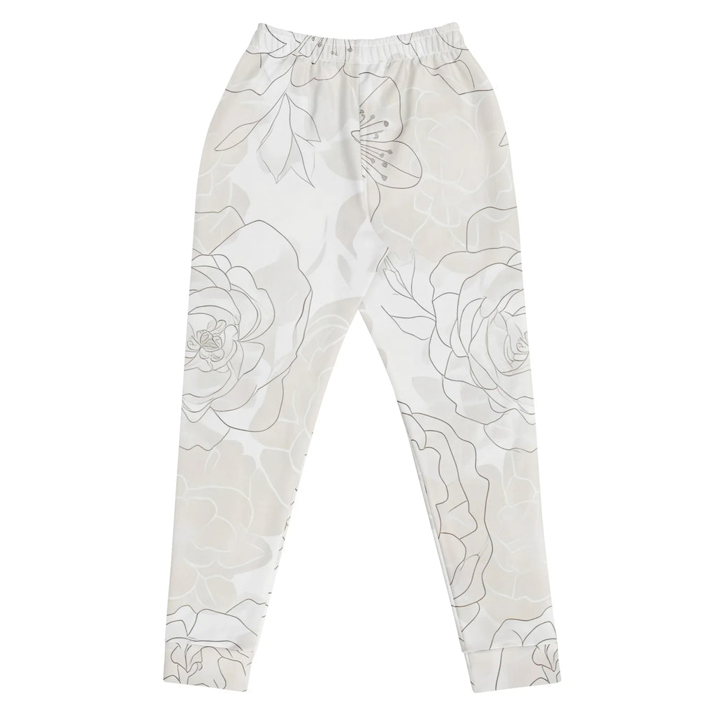 Women's Joggers joggers AwRans Clothing all-over-print-recycled-womens-joggers-white-back-688d74238c3f5