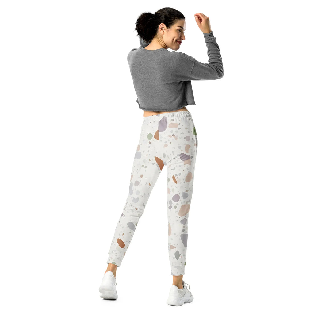Women's Joggers joggers AwRans Clothing all-over-print-recycled-womens-joggers-white-back-688d7456aa21e