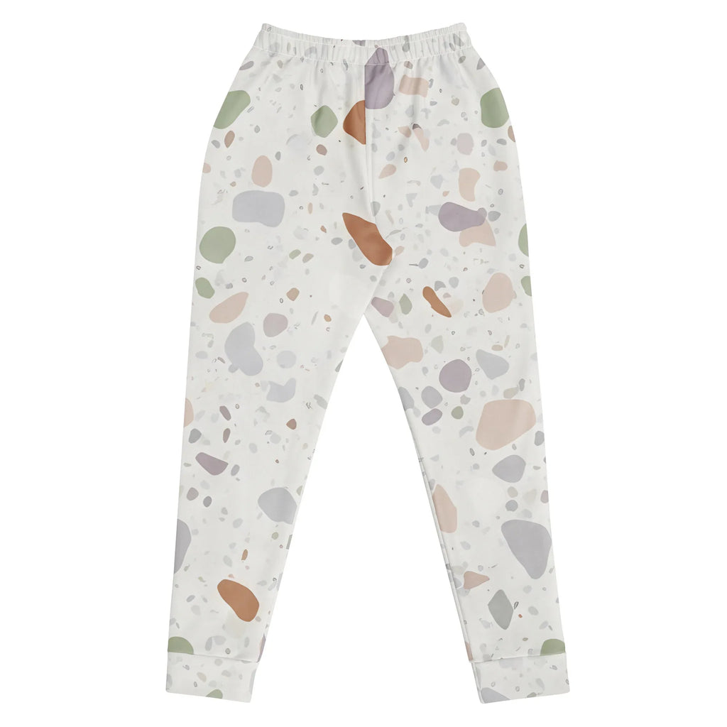 Women's Joggers joggers AwRans Clothing all-over-print-recycled-womens-joggers-white-back-688d7456aa4f0