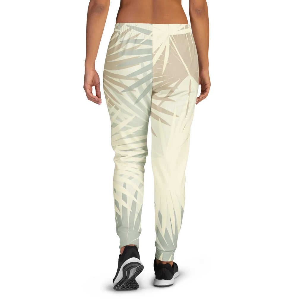 Women's Joggers joggers AwRans Clothing all-over-print-recycled-womens-joggers-white-back-688d748b58dd1