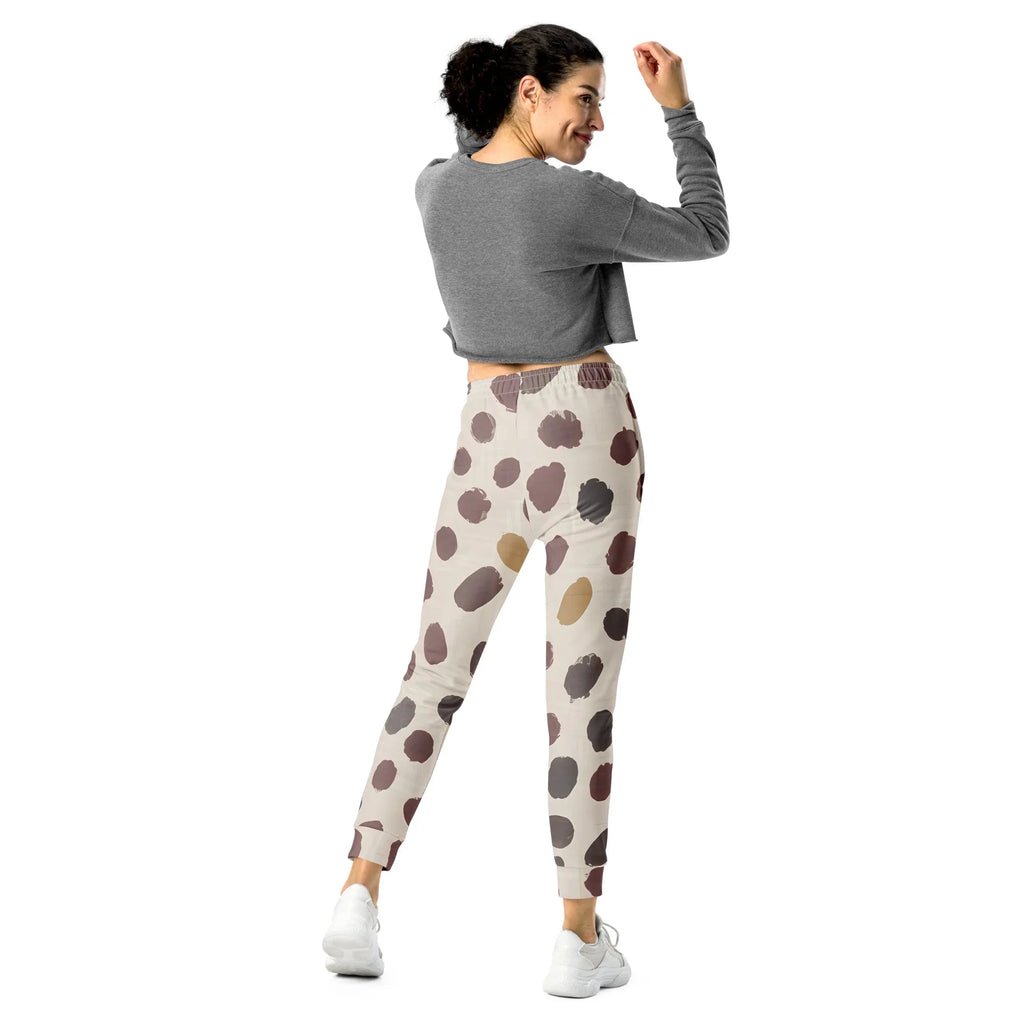 Women's Joggers joggers AwRans Clothing all-over-print-recycled-womens-joggers-white-back-688d74c007724