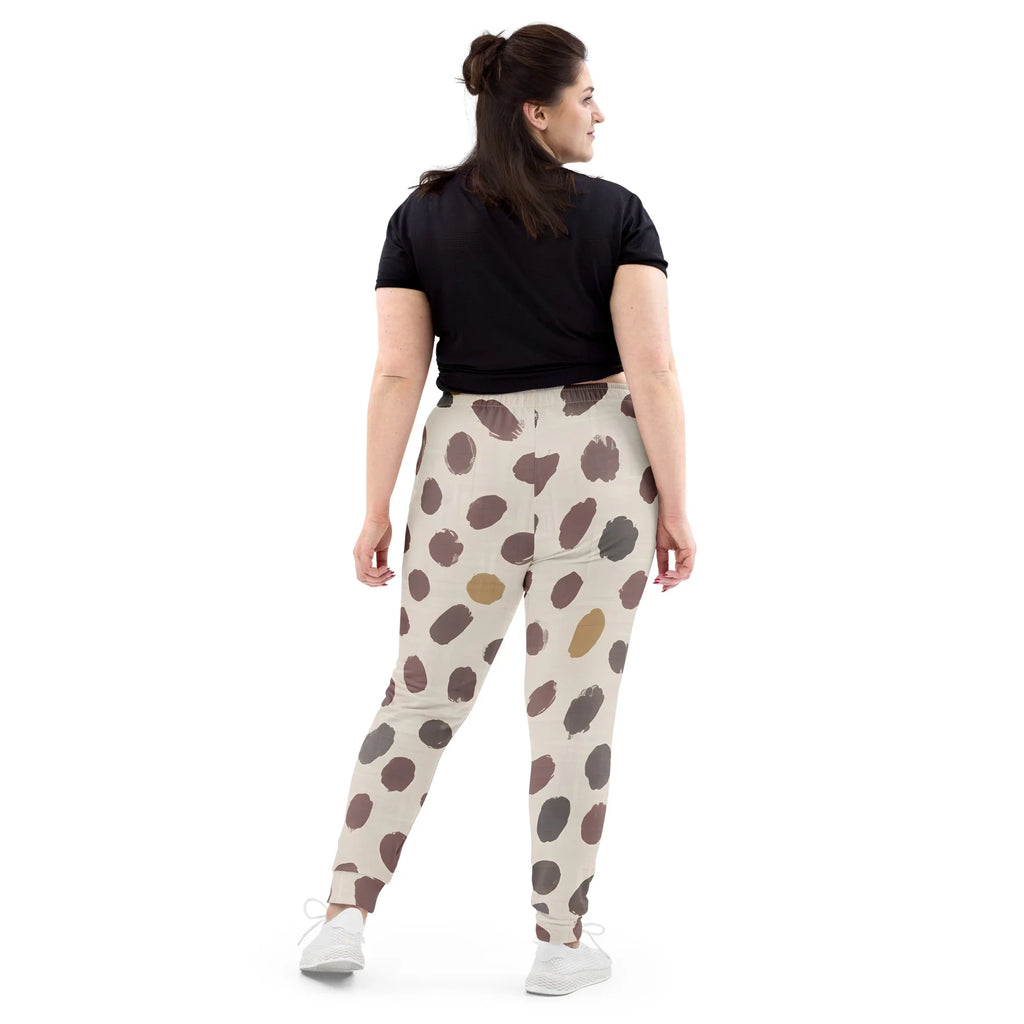 Women's Joggers joggers AwRans Clothing all-over-print-recycled-womens-joggers-white-back-688d74c007b04