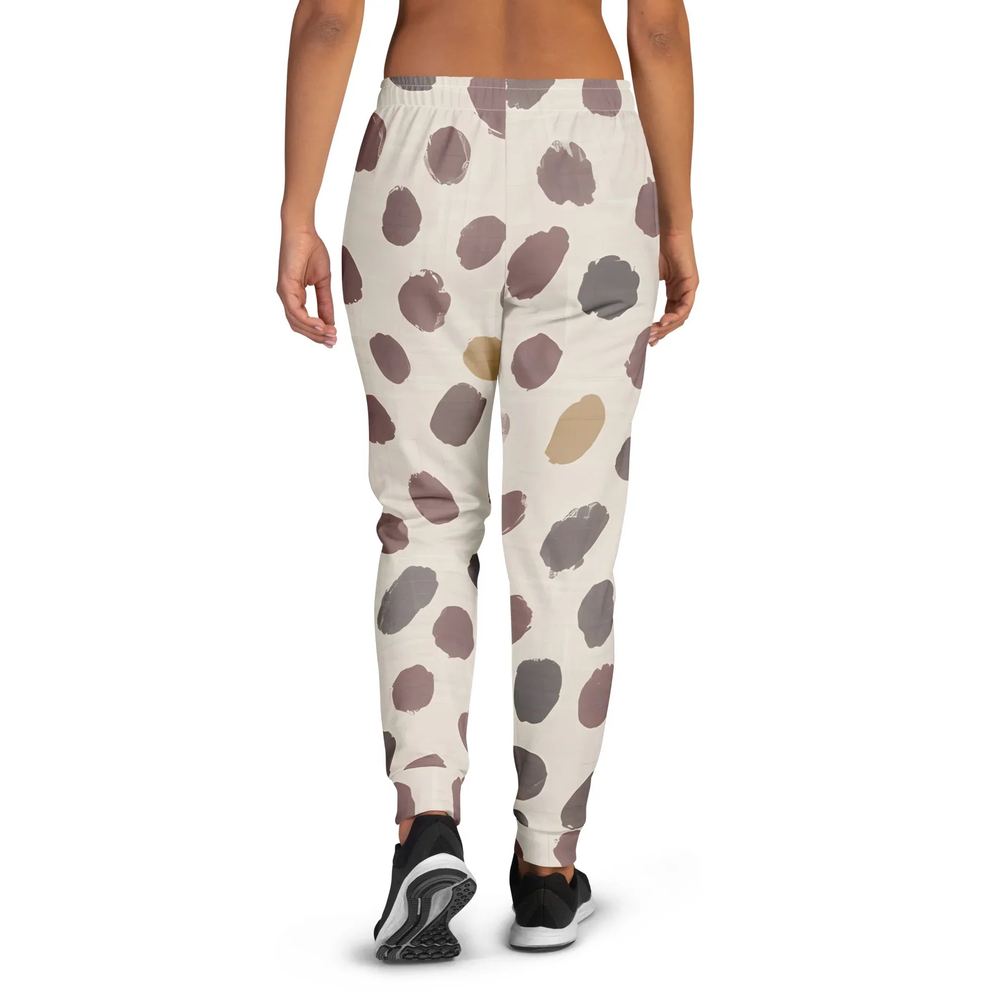 Women's Joggers joggers AwRans Clothing all-over-print-recycled-womens-joggers-white-back-688d74c007eae